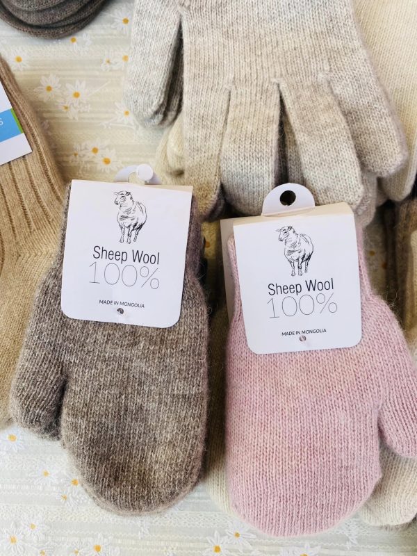 mongolian sheep wool mittens for toddlers